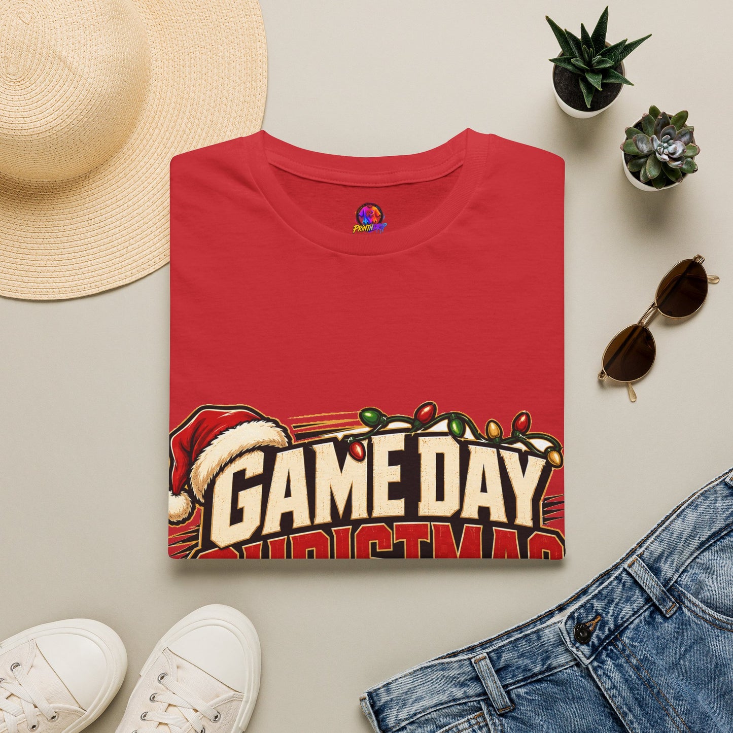 Game Day Christmas T-Shirt — Football Holiday Mode Tee