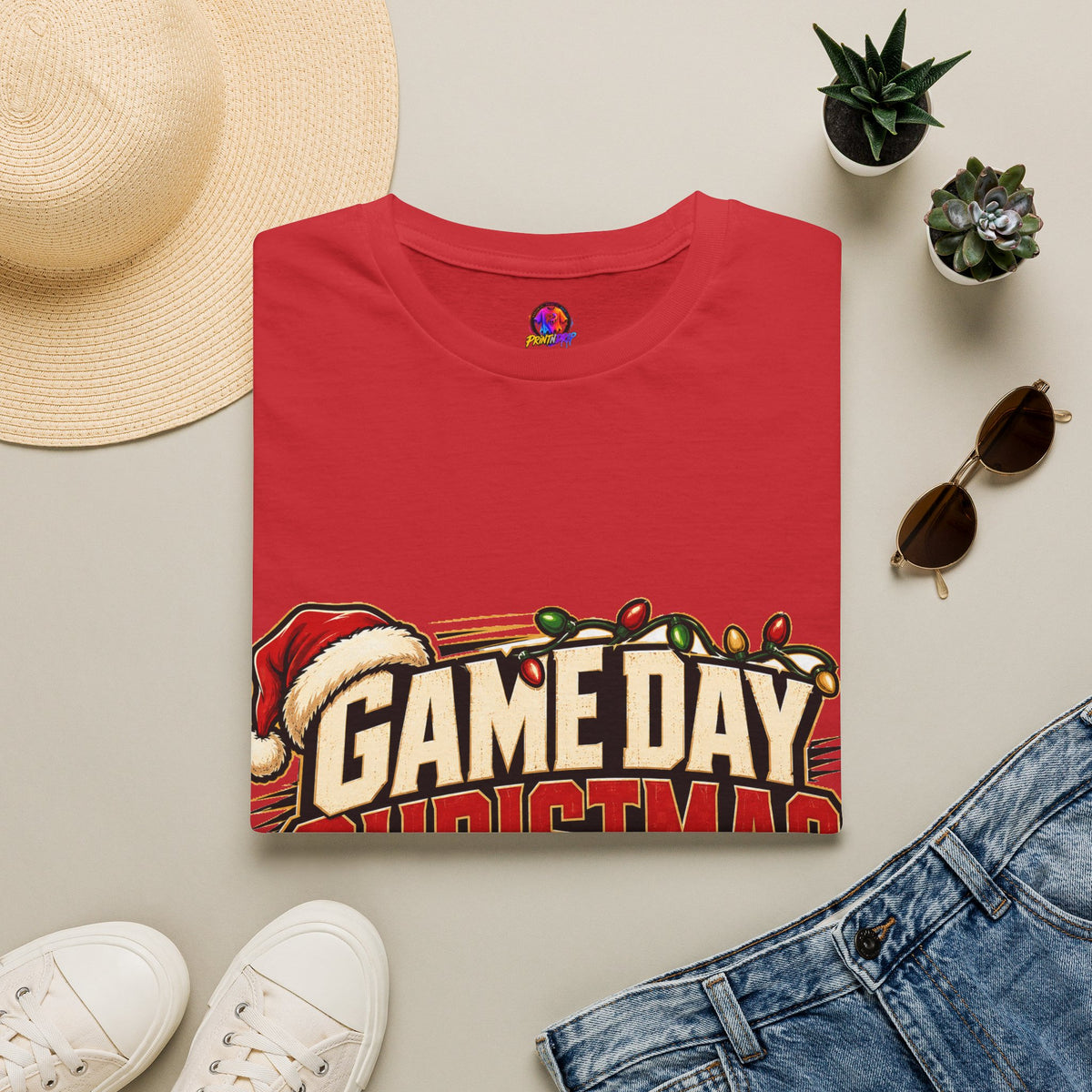 Game Day Christmas T-Shirt — Football Holiday Mode Tee