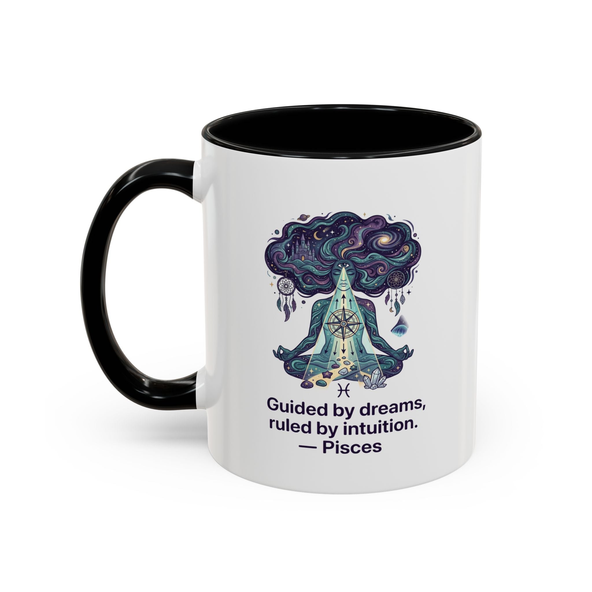 Pisces Zodiac Coffee Mug — "Guided by dreams, ruled by intuition" Accent Mug