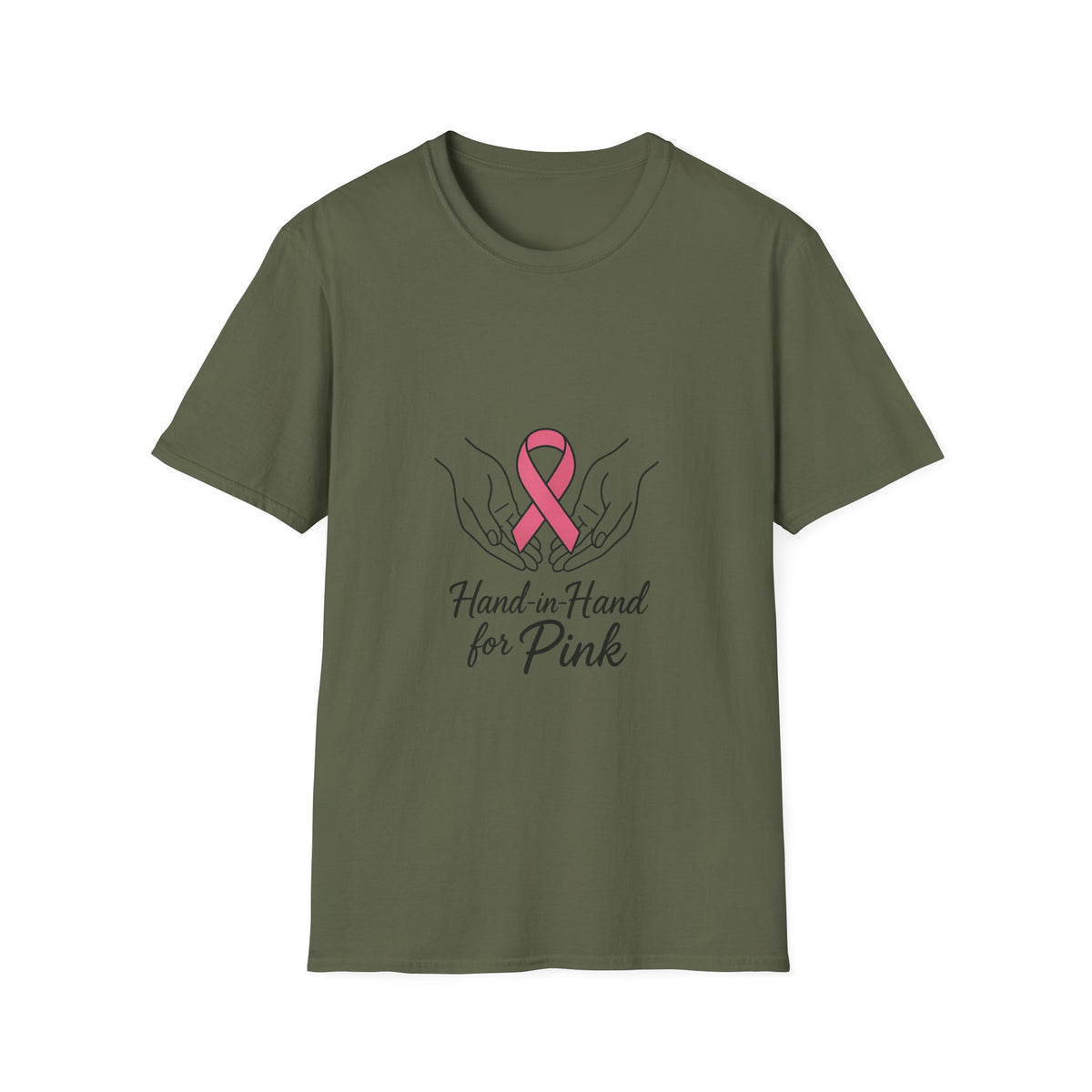 Breast Cancer Awareness T-Shirt — Hands in Hands for Pink Ribbon Tee - Trending Now - October 2026