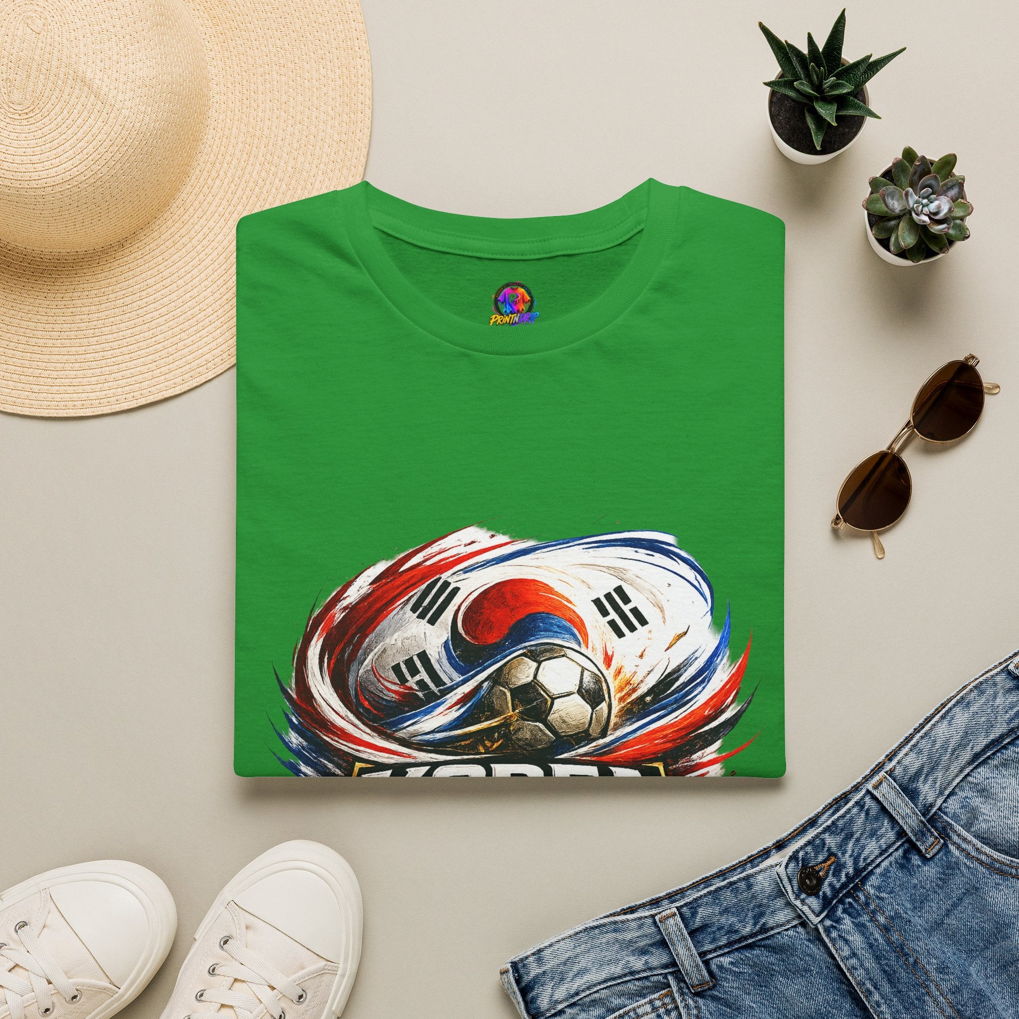 Korea Soccer T‑Shirt — Korea Football Crest Tee