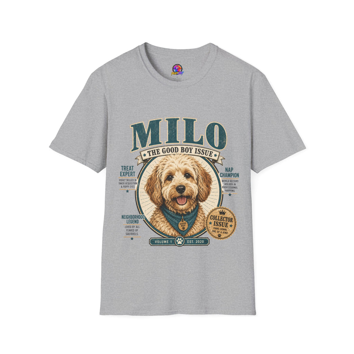 Milo 'The Good Boy Issue' T-Shirt — Cute Dog Portrait Tee