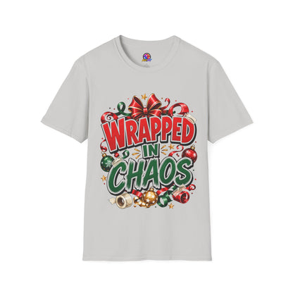 T-Shirt — "Wrapped in Chaos" Holiday Graphic Tee