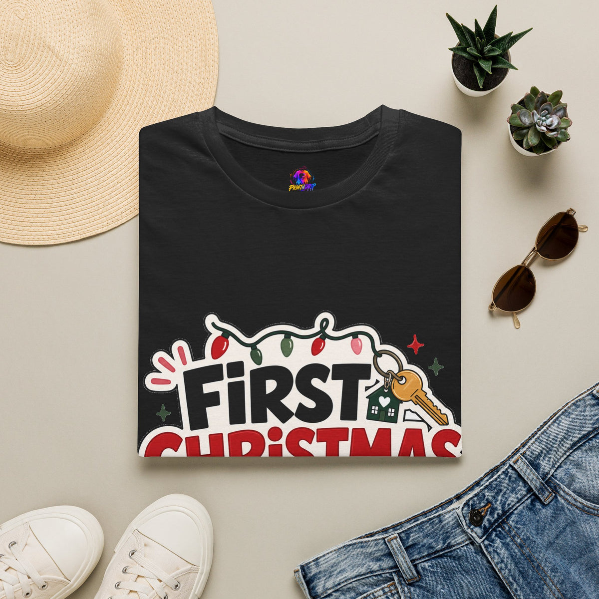 First Christmas No Roommates T-Shirt — Funny Holiday New Home Tee