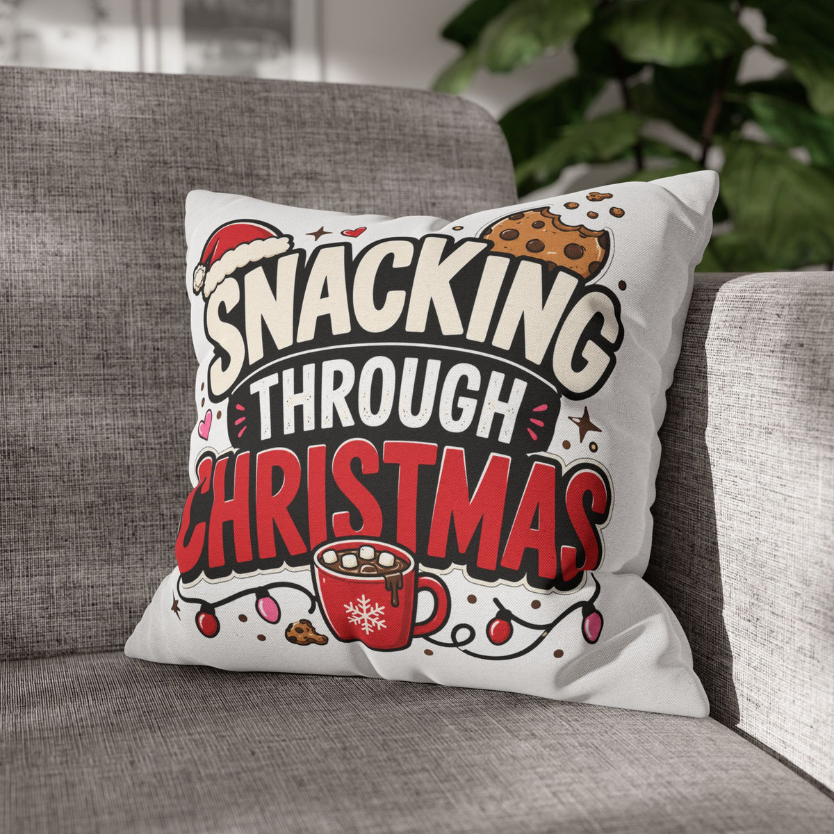 Snacking Through Christmas Pillowcase Modern Day Christmas
