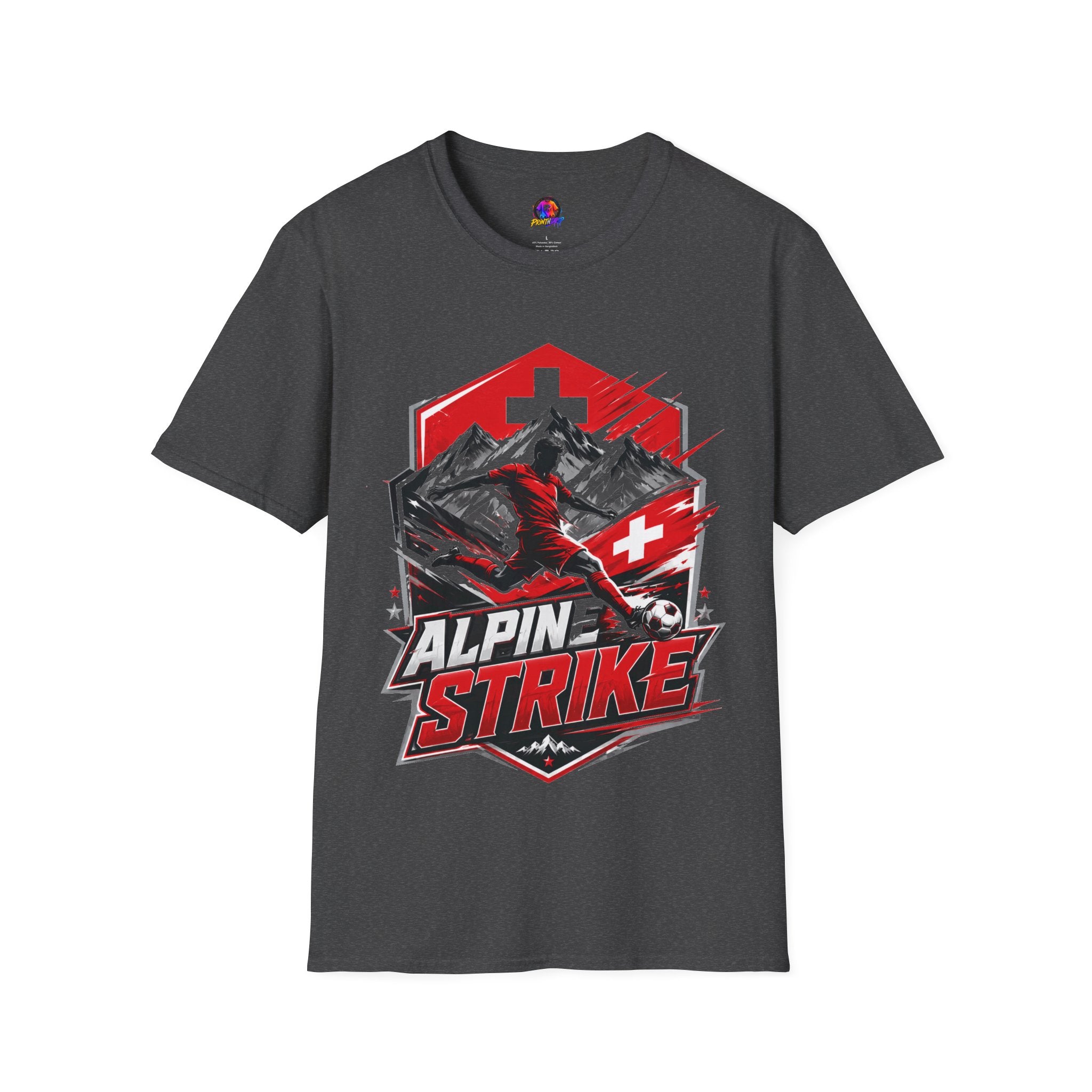 Switzerland Alpine Strike T‑Shirt – Swiss Mountain Ski & Snowboard Graphic