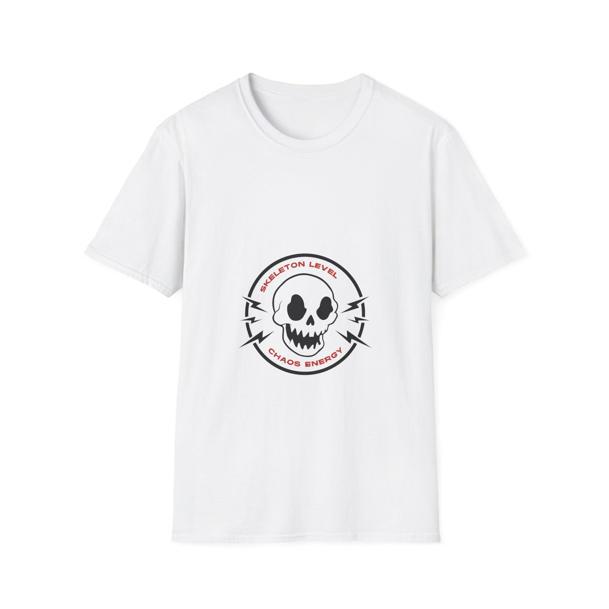 Skeleton Level Chaos Energy Funny Skull Tee - Edgy Goth Grunge Graphic T-Shirt - Trending Now - September 2026
