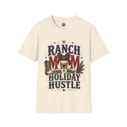 Ranch Mom Holiday Hustle T-Shirt — Festive Western Mom Tee