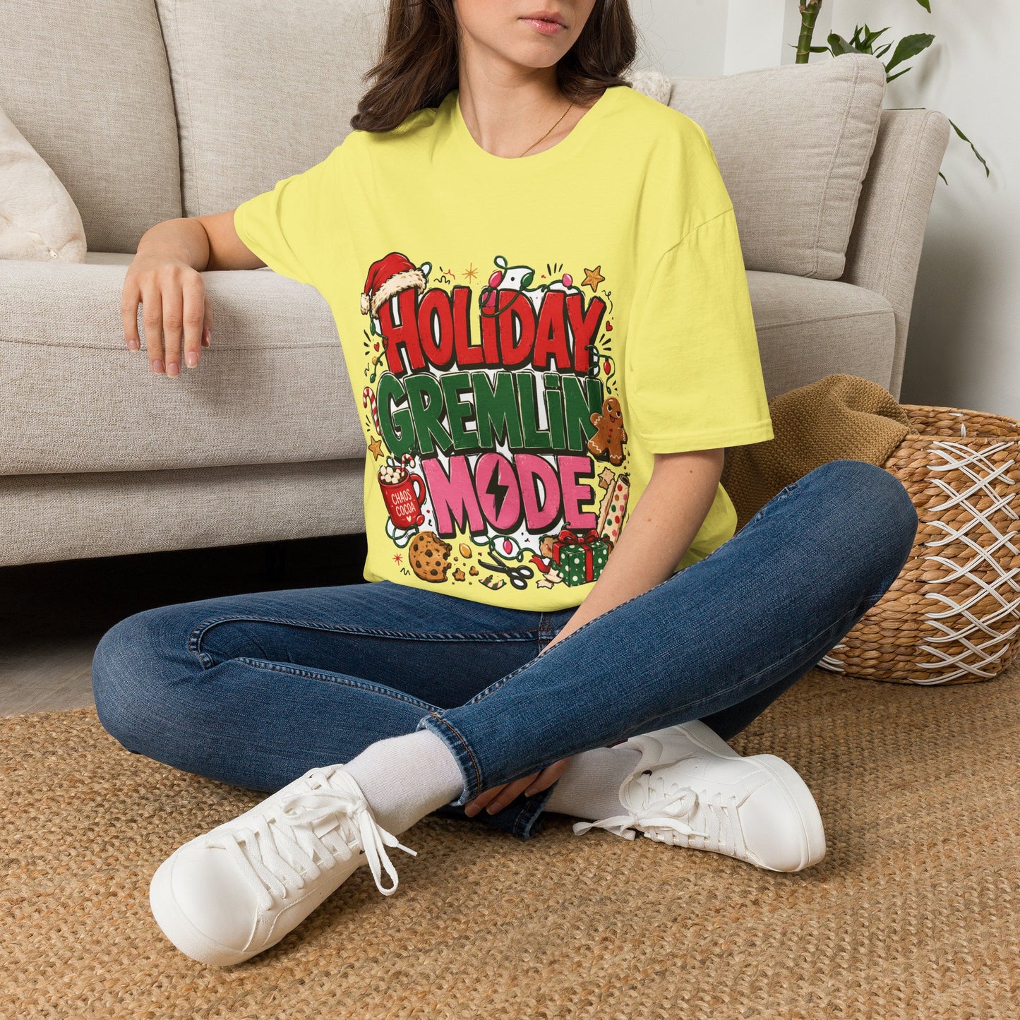 Holiday Gremlin Mode T-Shirt — Christmas Cute Festive Graphic Tee