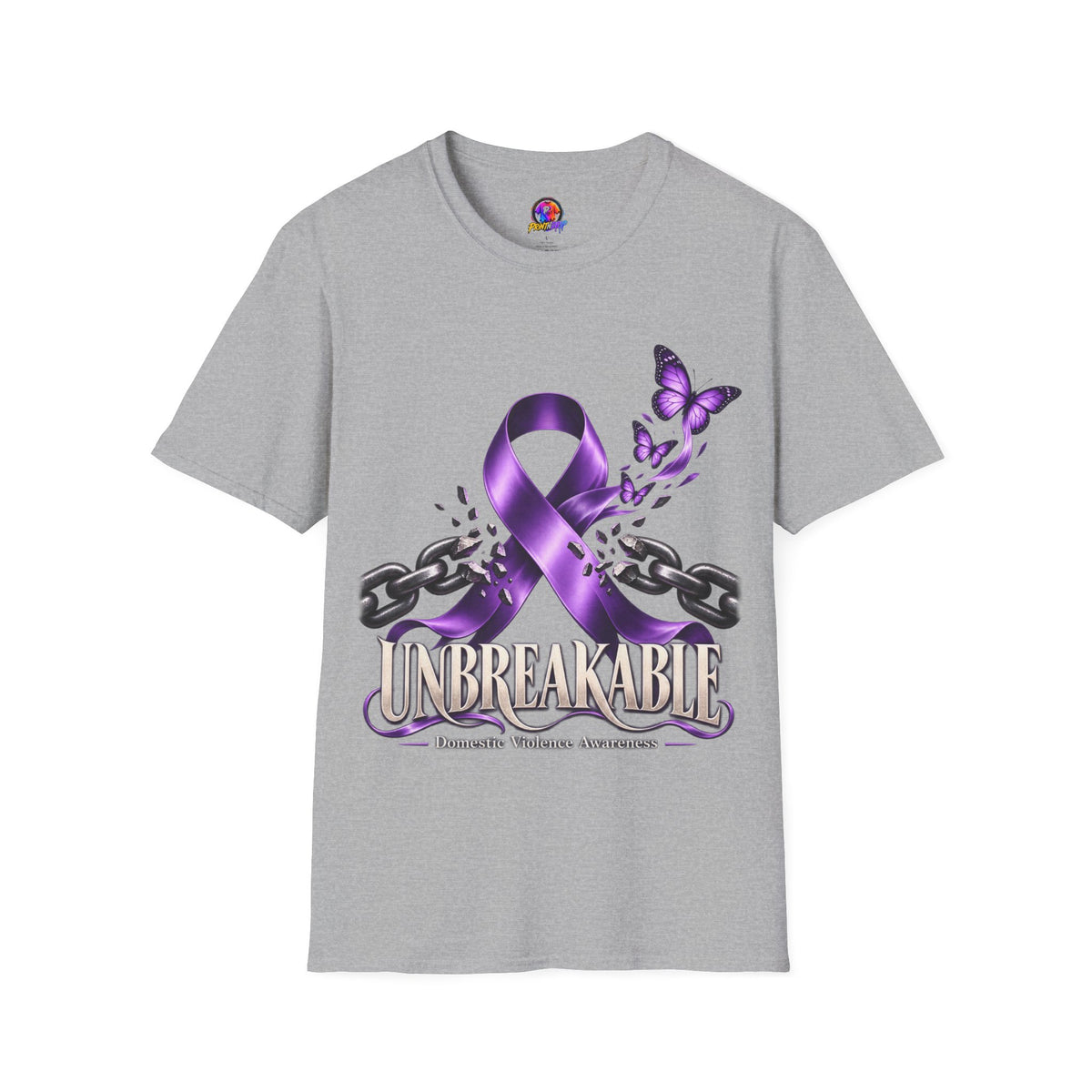Unbreakable Purple Ribbon T-Shirt —Domestic Violence  Awareness Support Tee