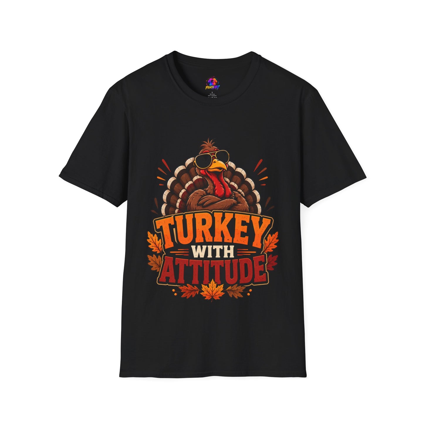 Turkey With Attitude T-Shirt — Funny Thanksgiving Turkey Graphic Tee