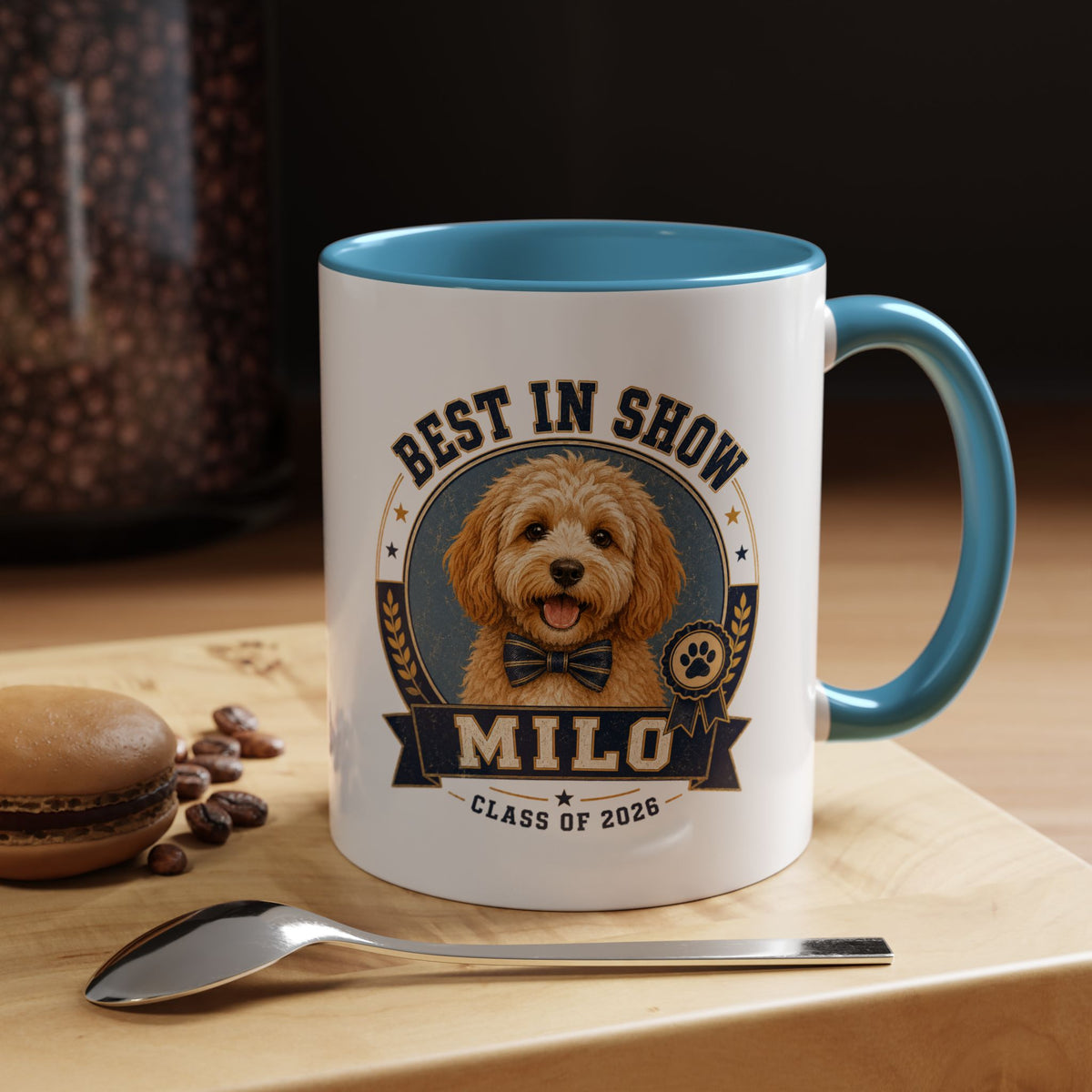 Milo Bailey Dog Dad Mom Best in Show Milo Coffee Mug — Personalized Dog Lover Gift (Class of 2026)
