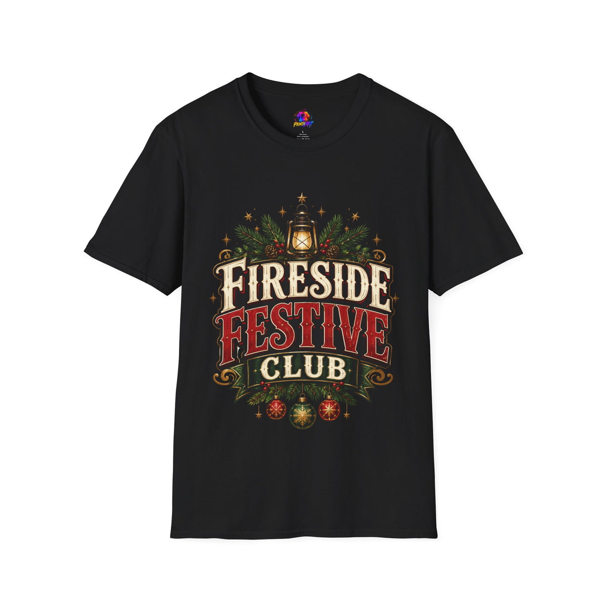 Fireside Festive Club T-Shirt — Cozy Holiday Lantern Graphic Tee