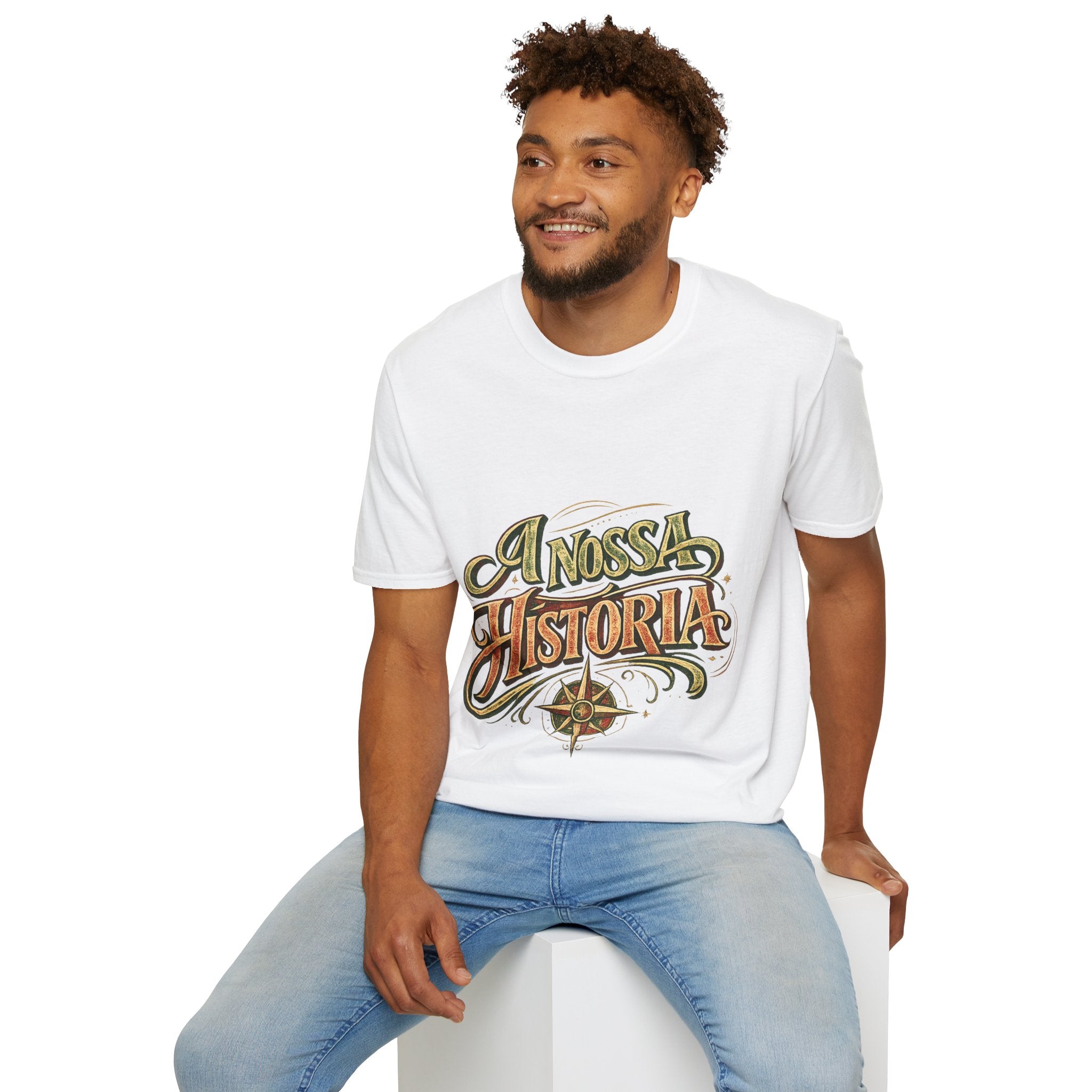 Portugal T-Shirt — "A Nossa História" Vintage Compass Graphic Tee
