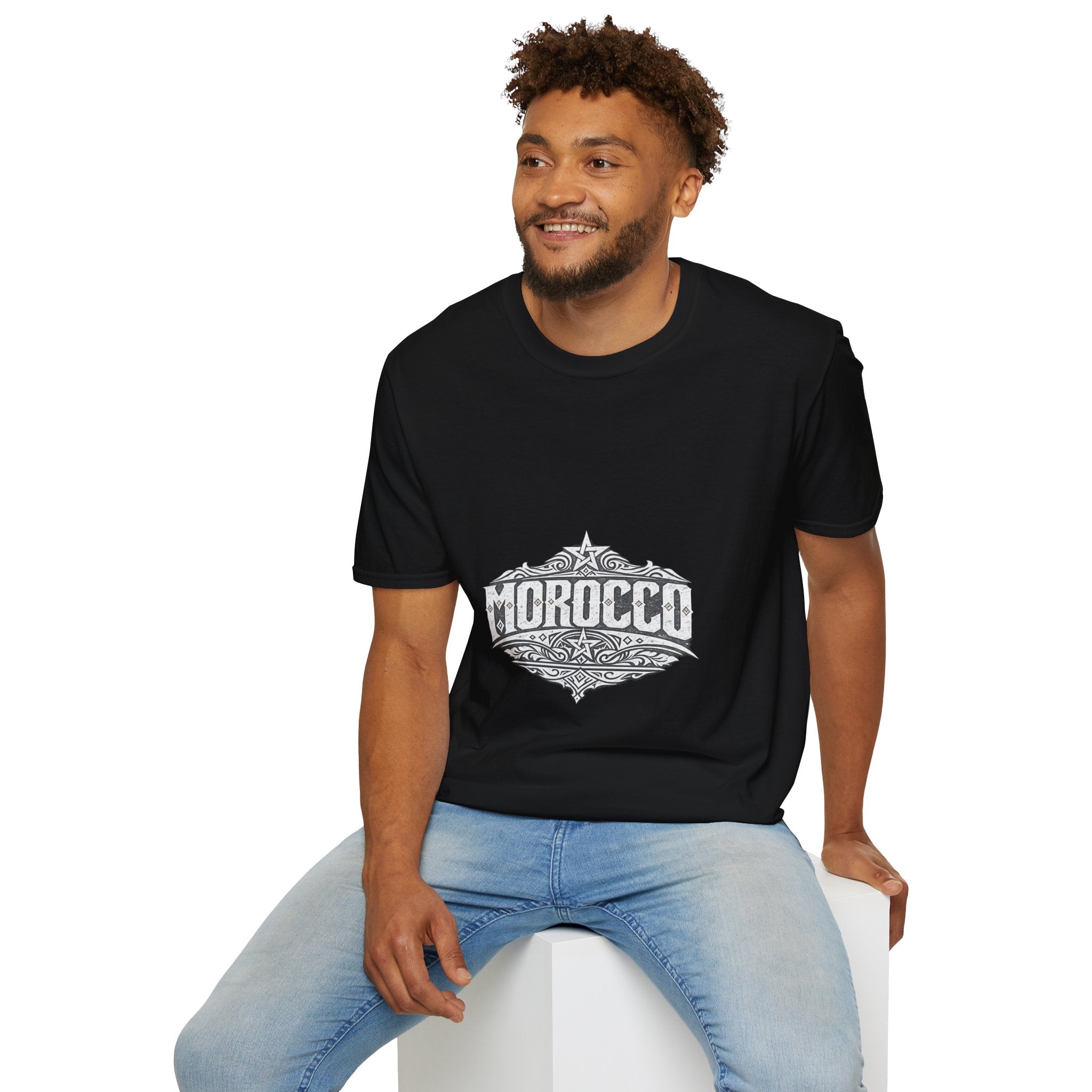 Morocco Vintage Graphic T-Shirt — Travel Tee with Ornamental Crest