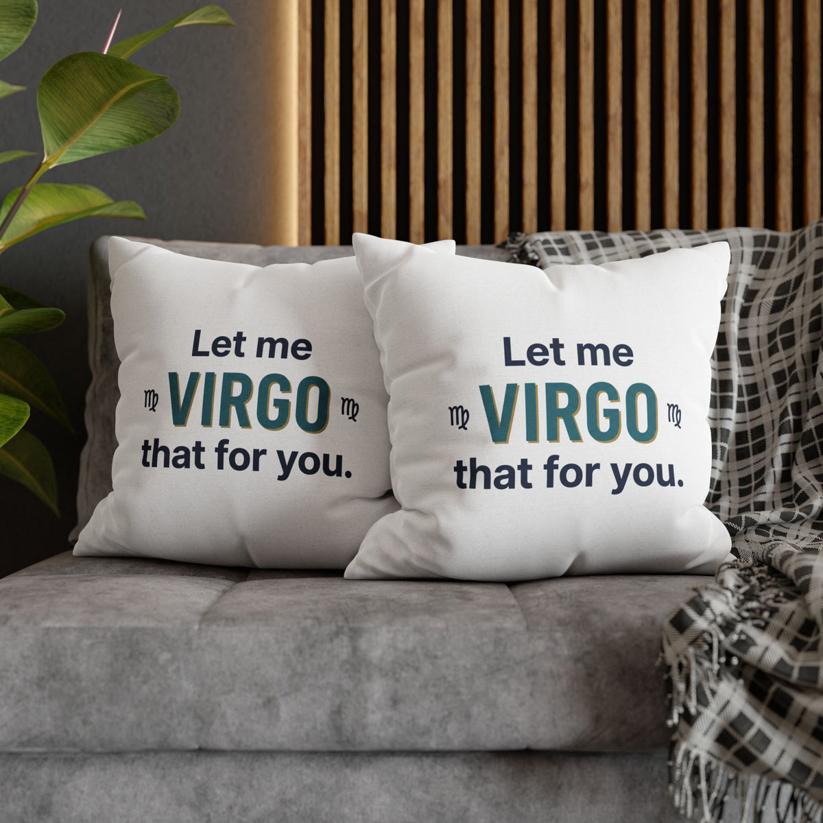 Virgo Pillowcase – "Let Me Virgo That For You" Zodiac Decorative Cushion Cover