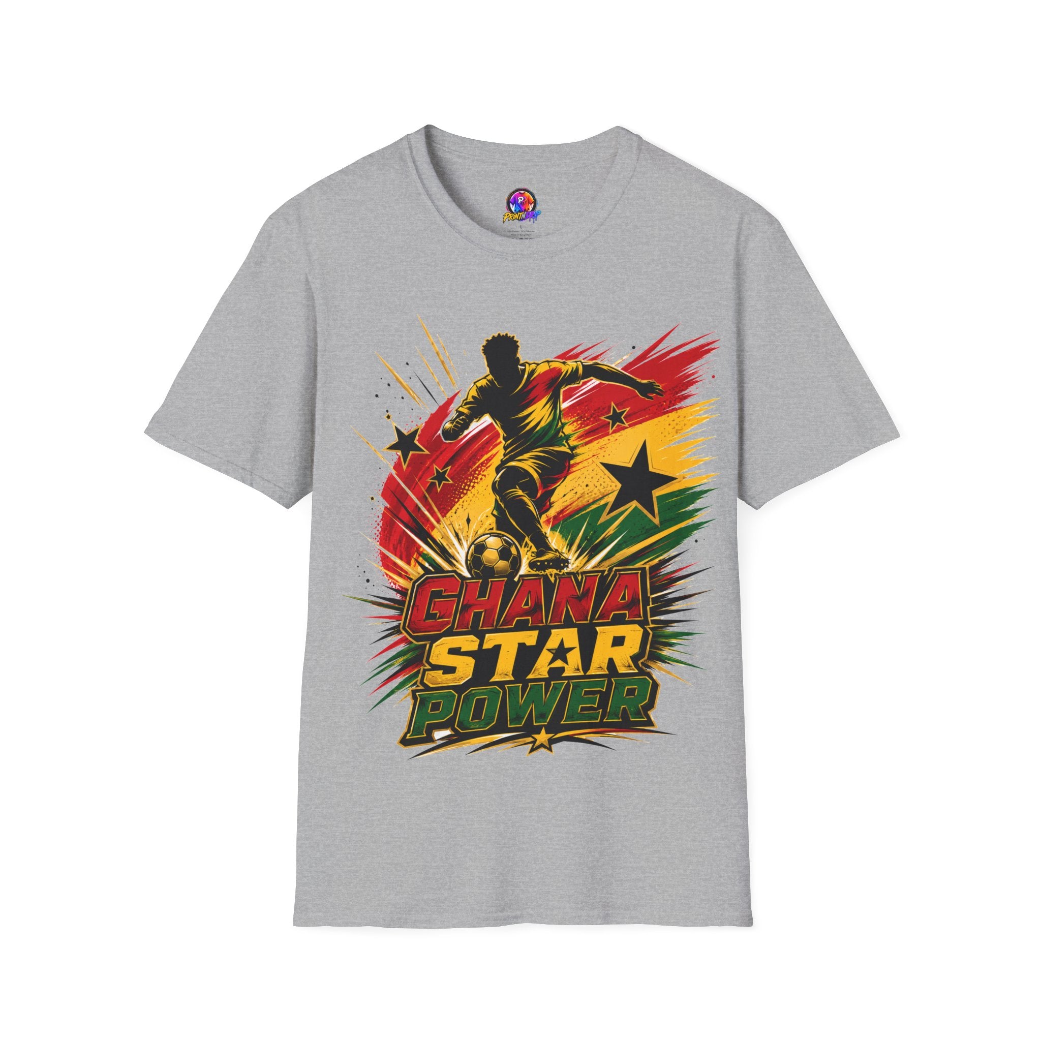 Ghana Star Power Soccer T-Shirt — Afro Football Fan Tee - Ghana T-Shirt