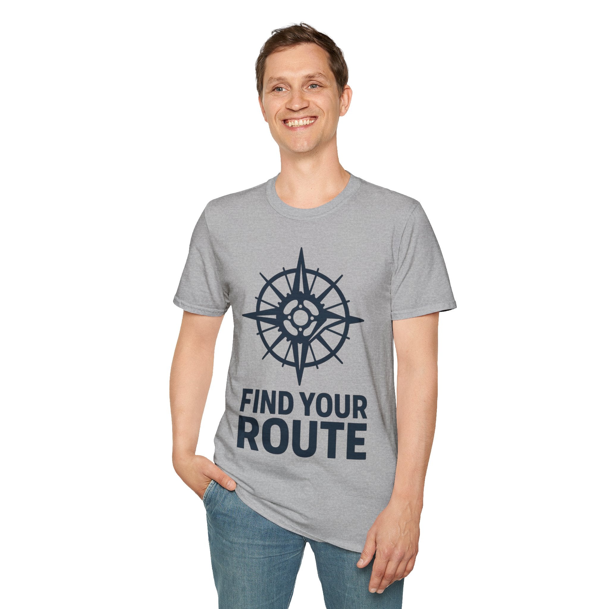 "Find Your Route" Compass Graphic Tee | Minimalist Adventure Travel T-Shirt - Trending Now - September 2026