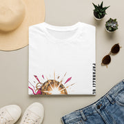 Paparazzi Glow Up Energy Vertical Text Gold Disco Ball White Graphic Tee - Trending Now - September 2026