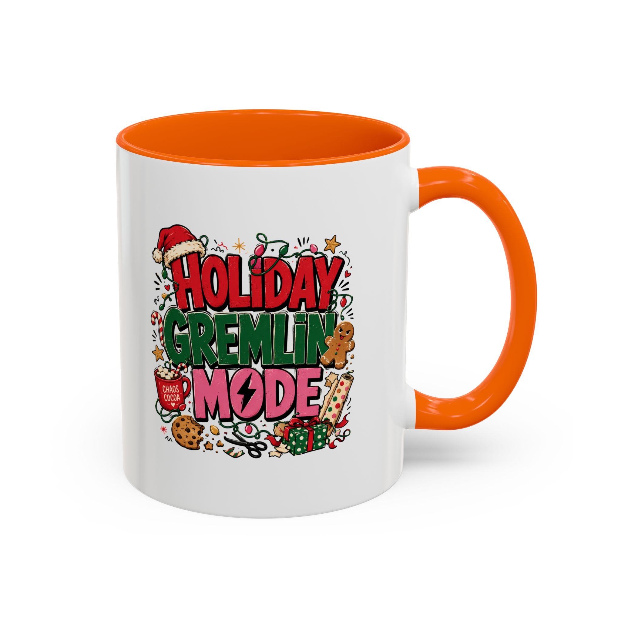 Modern Day Christmas Holiday Gremlin Mode Coffee Mug — Funny Christmas Accent Mug