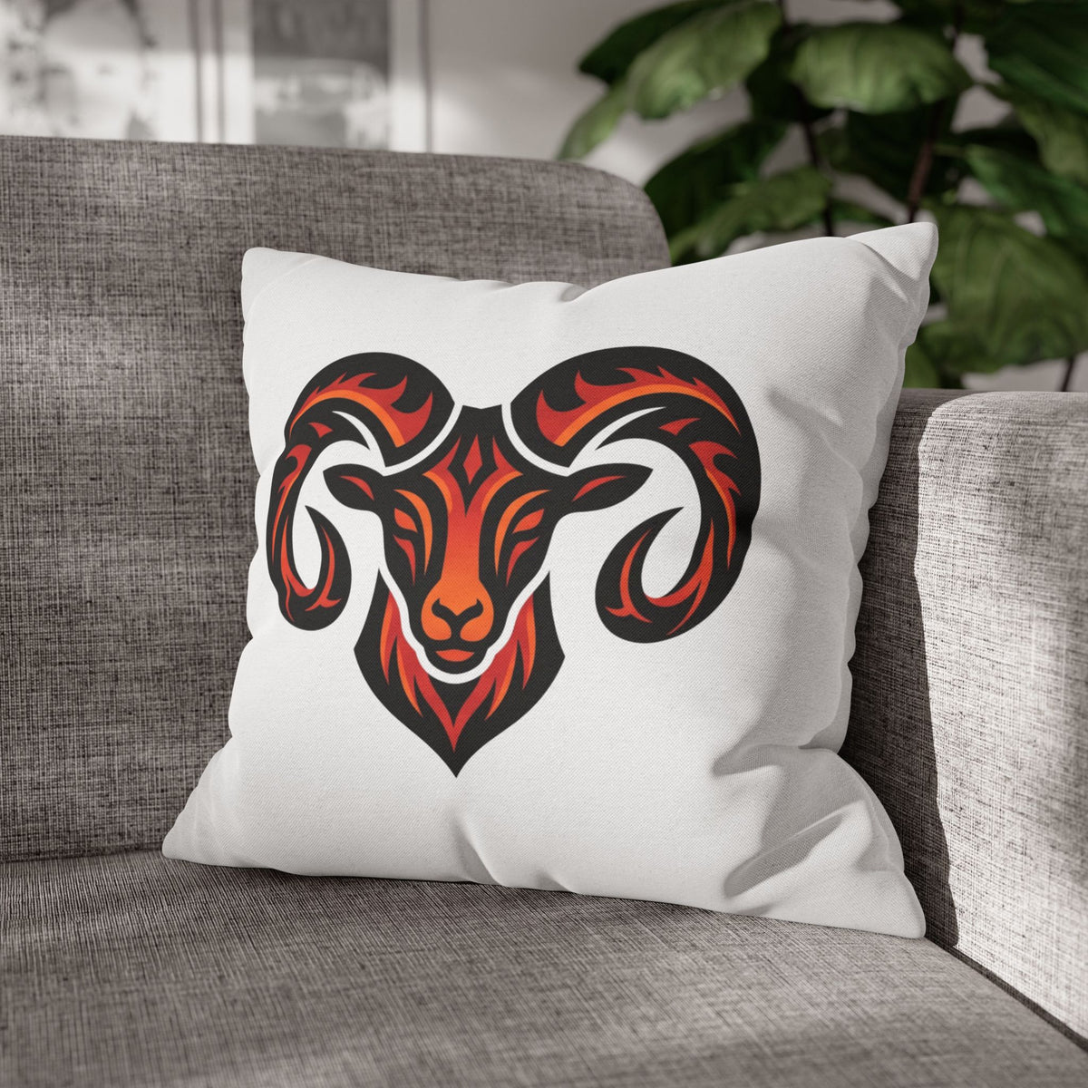 Aries Fiery Ram Head Pillowcase