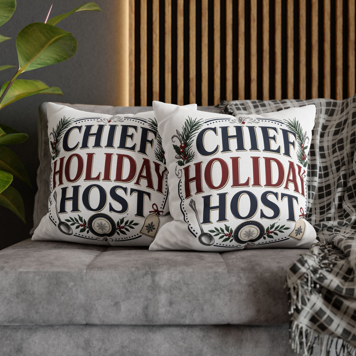Christmas Chief Holiday Host Decorative Pillowcase