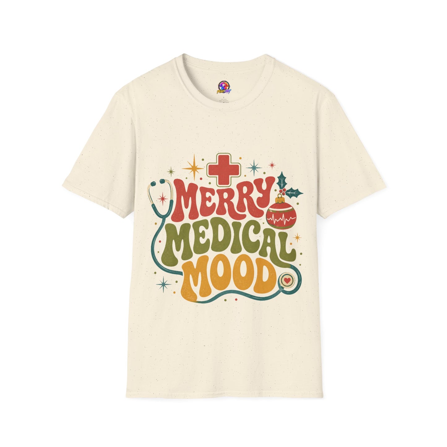 Merry Medical Mood T-Shirt — Christmas Nurse & Healthcare Holiday Tee