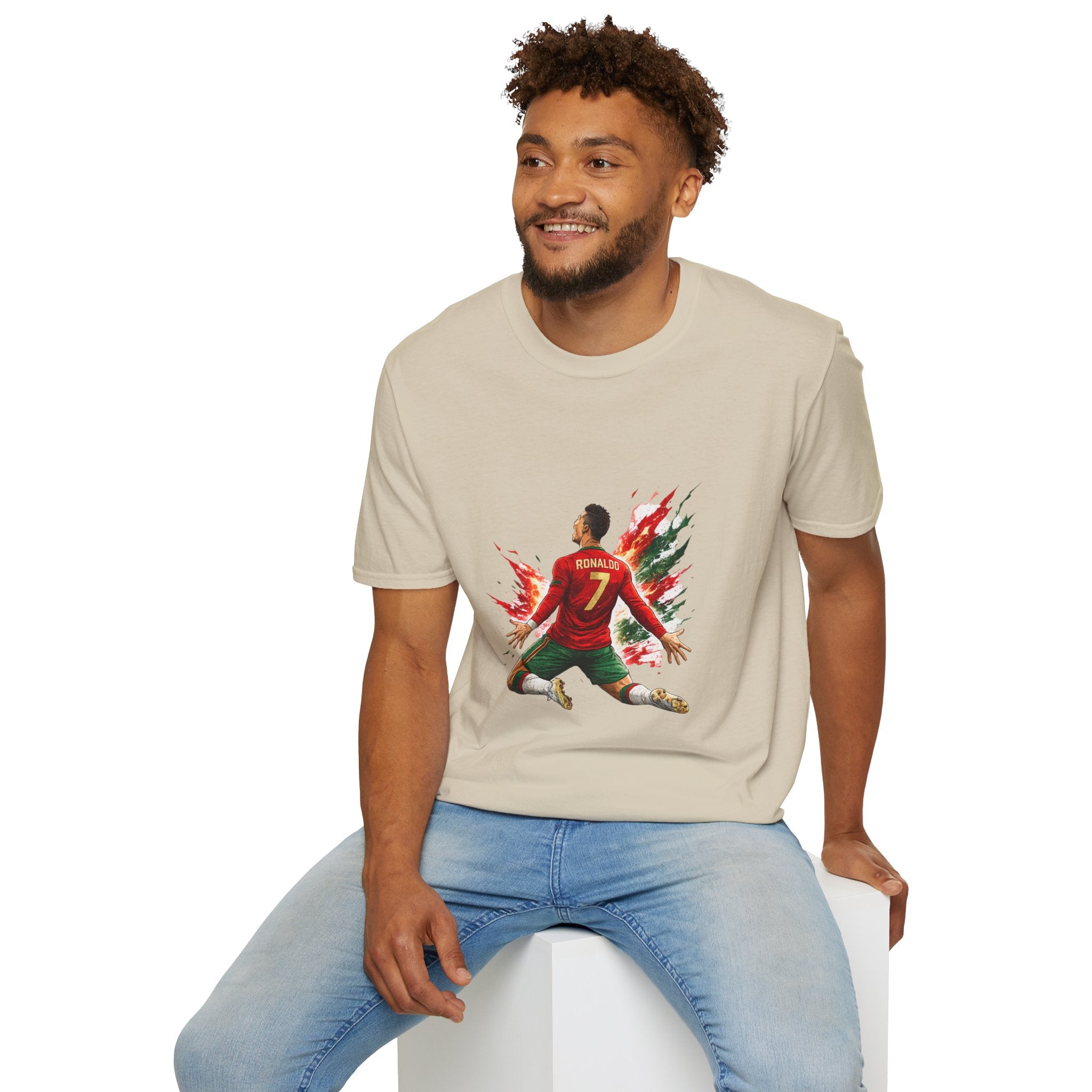 Portugal Soccer Player #7 Graphic T‑Shirt — Dynamic Portugal Fan Tee