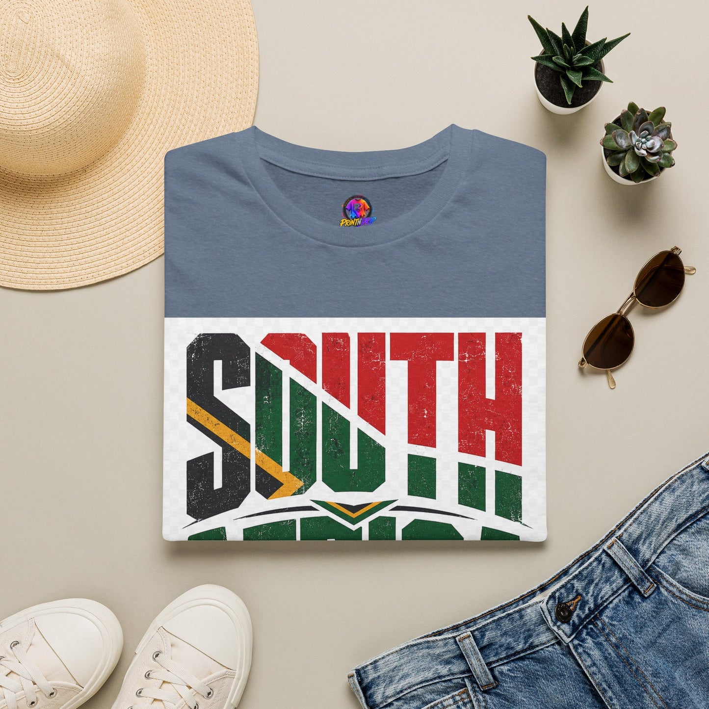 South Africa Soccer T-Shirt — Vintage Flag Football Fan Tee