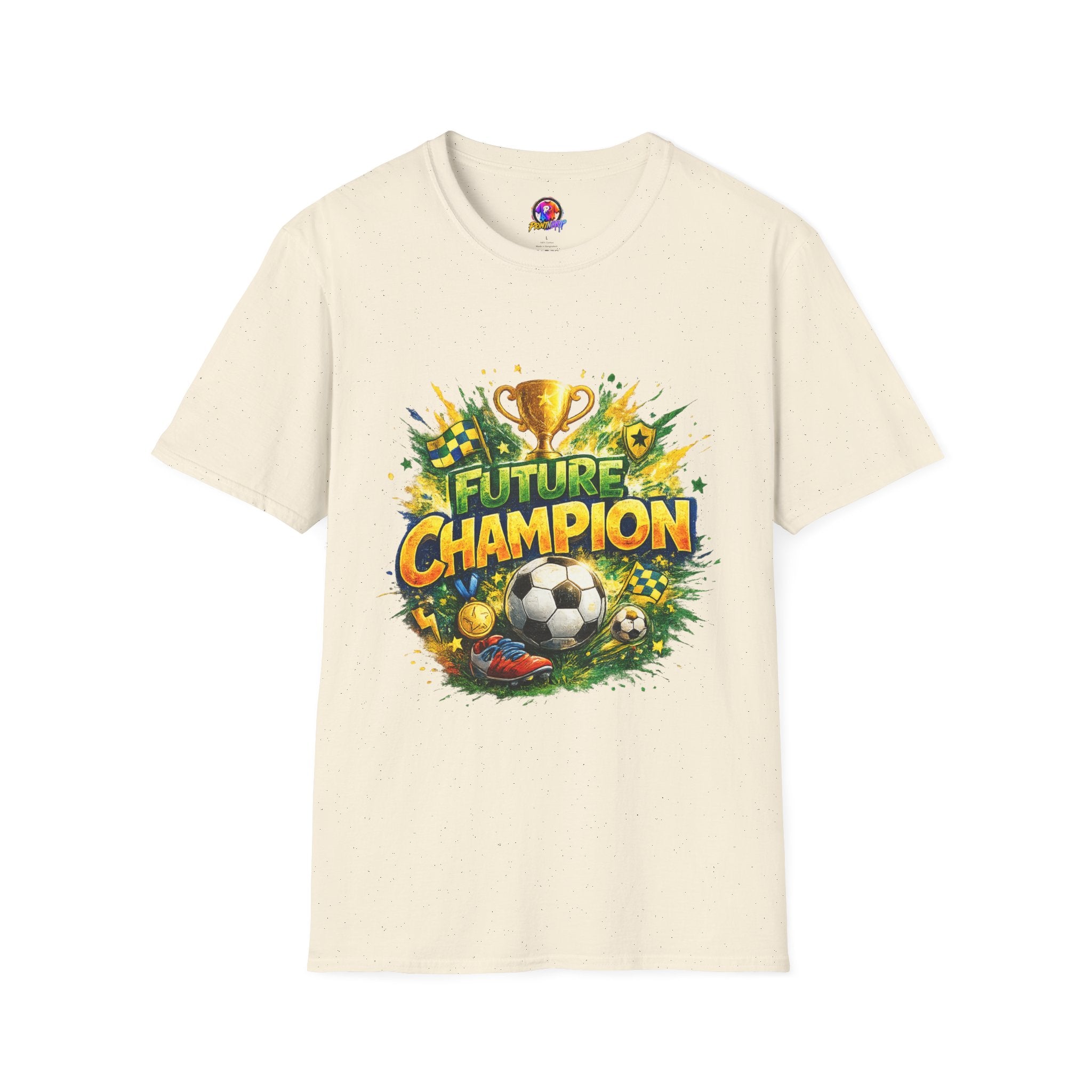 Kids Future Champion Soccer T-Shirt — Kids’ Sports Trophy Graphic Tee