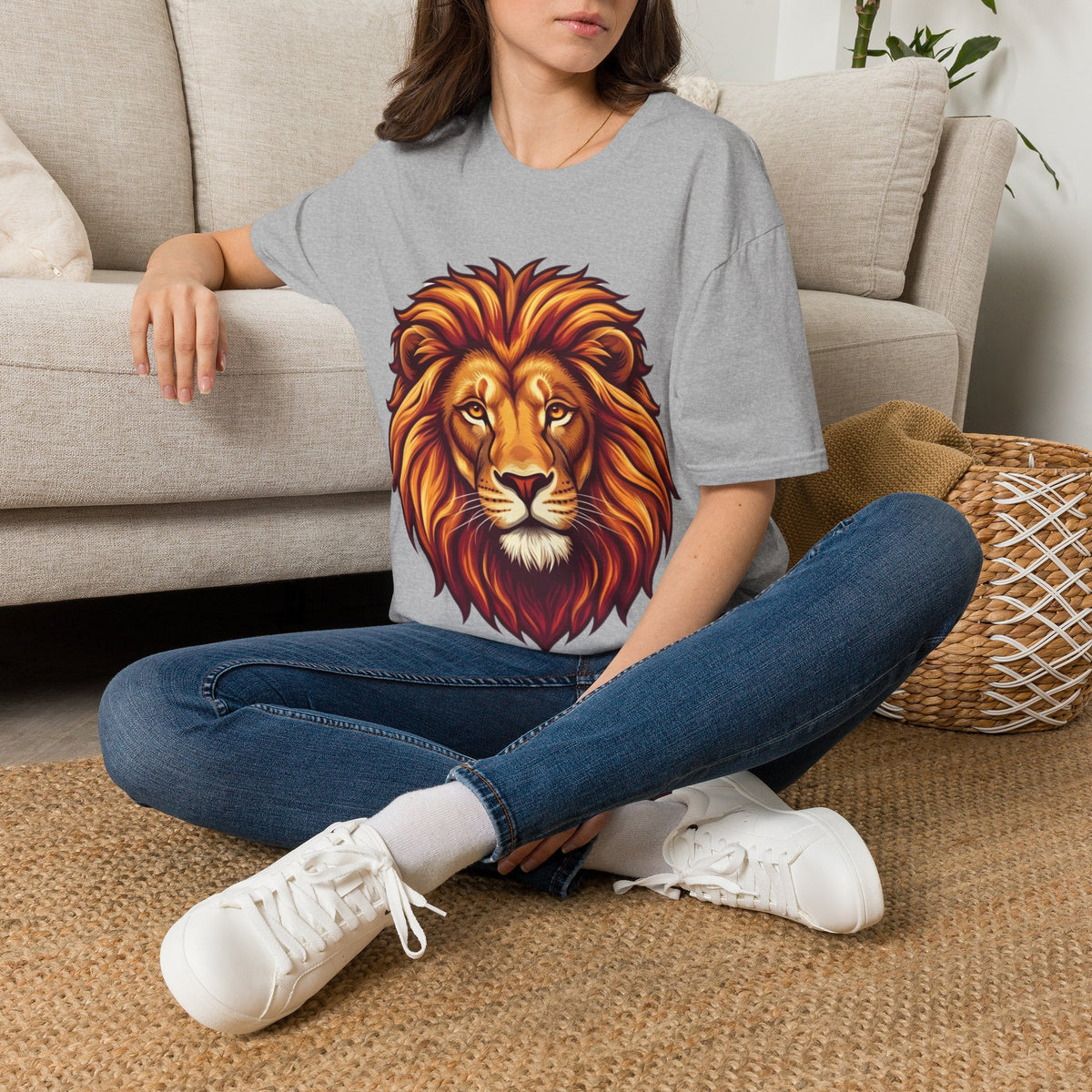 Leo Zodiac Lion Face T-Shirt — Majestic Lion Head Graphic Tee