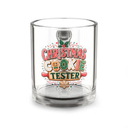Christmas Glass Mug 10 oz Christmas Cookie Tester Glass Mug — 10oz Holiday Baking Coffee Cup