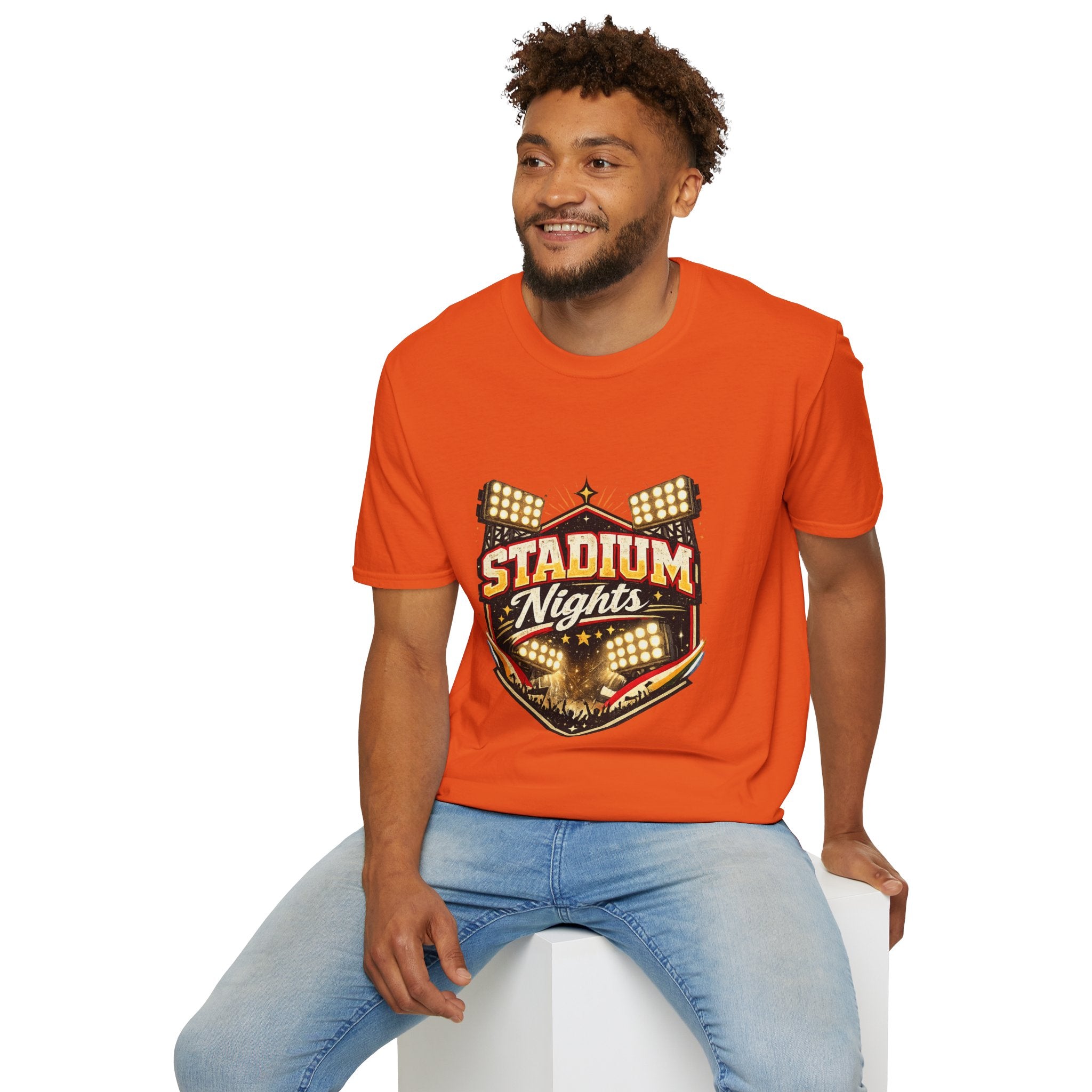 Stadium Nights T-Shirt — Vintage Sports Lights Graphic Tee