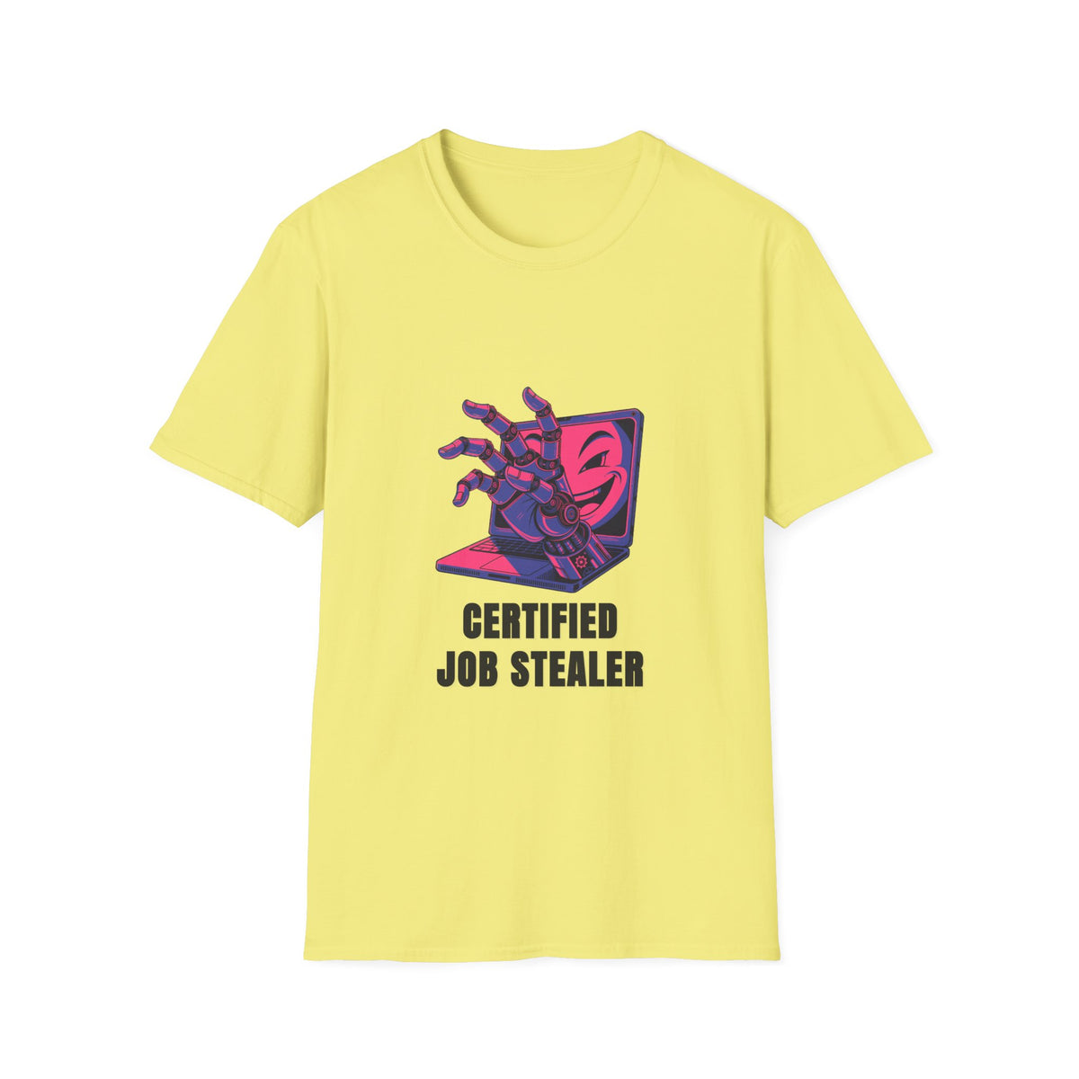 Certified Job Stealer T-Shirt — Retro Cyber Hand Graphic Tee - Trending Now - August 2026