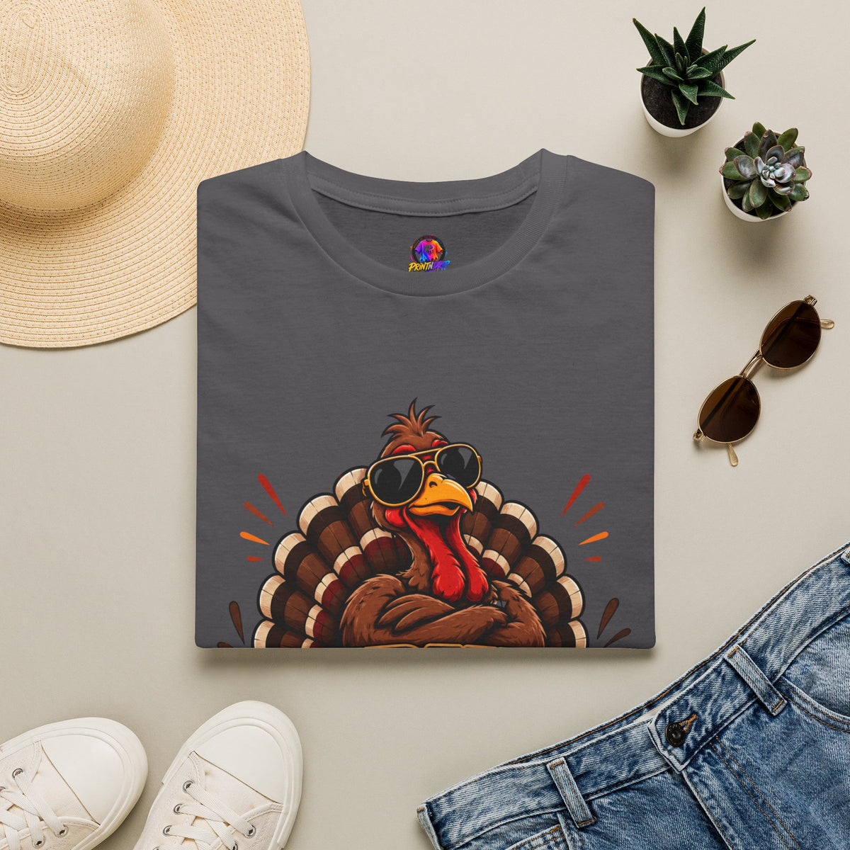Thanksgiving T-Shirt Turkey With Attitude T-Shirt — Funny Thanksgiving Turkey Graphic Tee