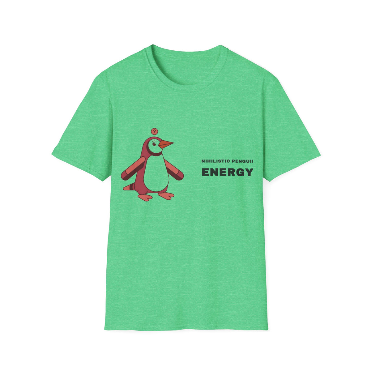 Penguin Energy Graphic T-Shirt — Cute Minimal Chest Pocket Penguin Tee - Trending Now - September 2026