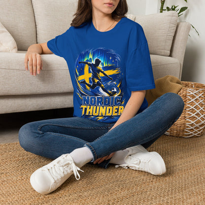 Sweden Nordic Thunder Soccer T-Shirt — Sweden Football Fan Tee