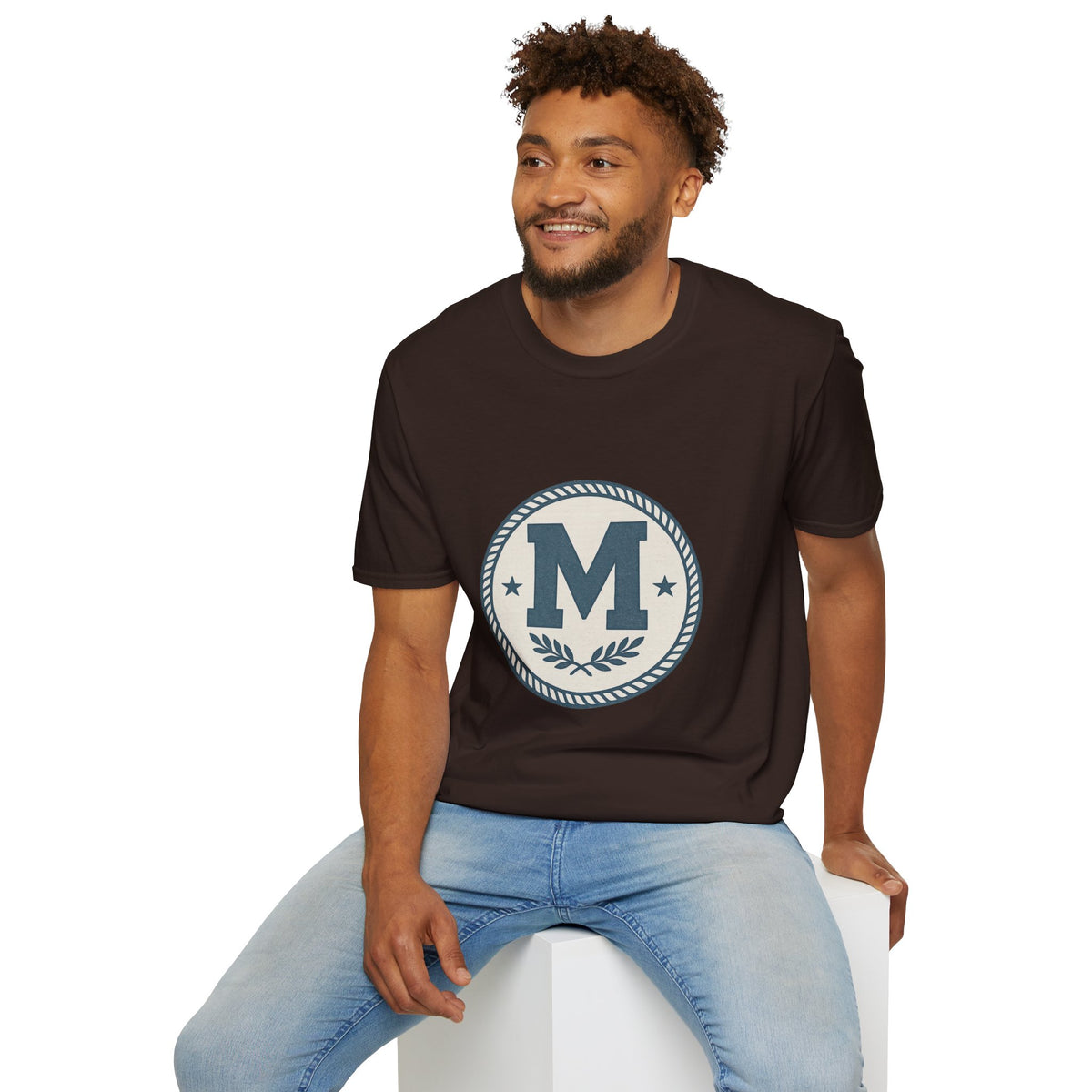 Monogram M Crest T‑Shirt — Vintage Initial Logo Tee - Trending Now - August 2026