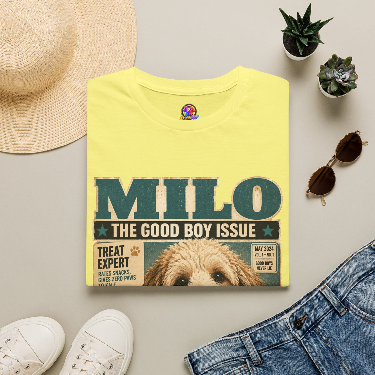 Milo 'The Good Boy Issue' Dog Magazine T-Shirt