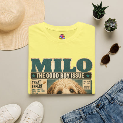 Milo 'The Good Boy Issue' Dog Magazine T-Shirt
