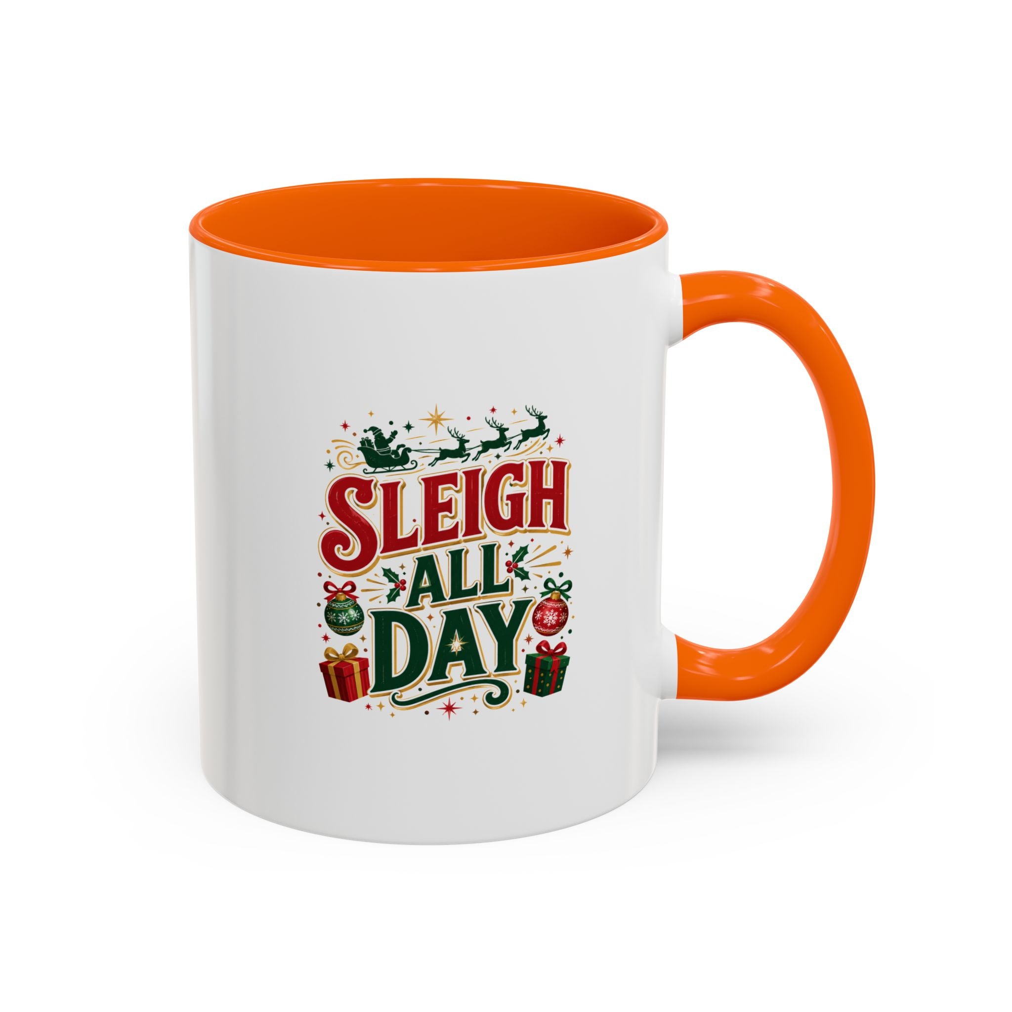 Sleigh All Day Accent Coffee Mug – Holiday Christmas Gift