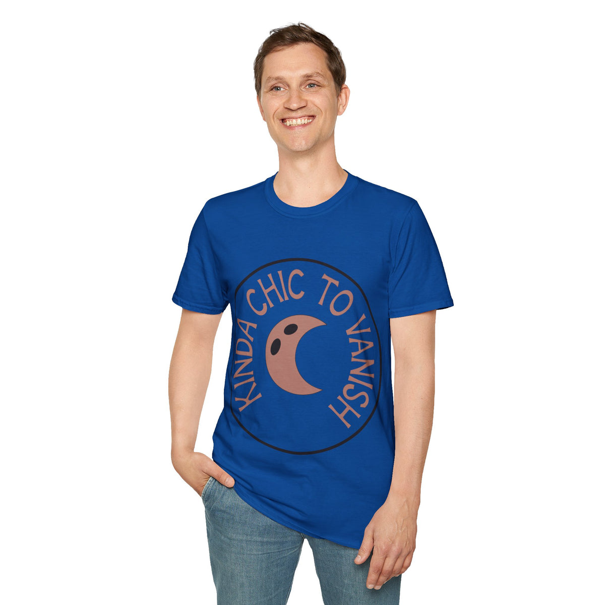 T-Shirt — "Kinda Chic to Vanish" Crescent Moon Graphic Tee - Trending Now - August 2026