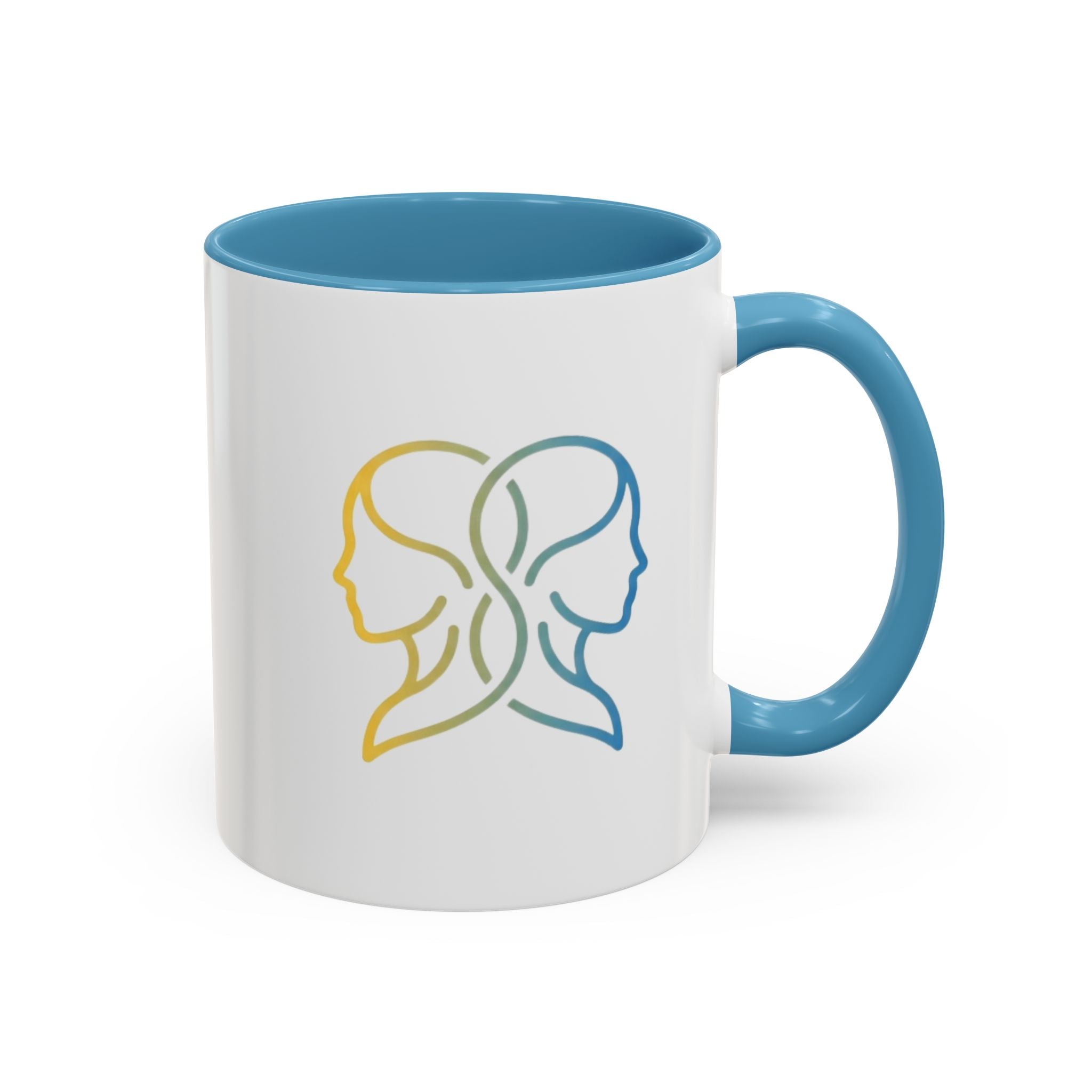 Gemini Zodiac Accent Coffee Mug — Color Gradient Twins Horoscope Gift