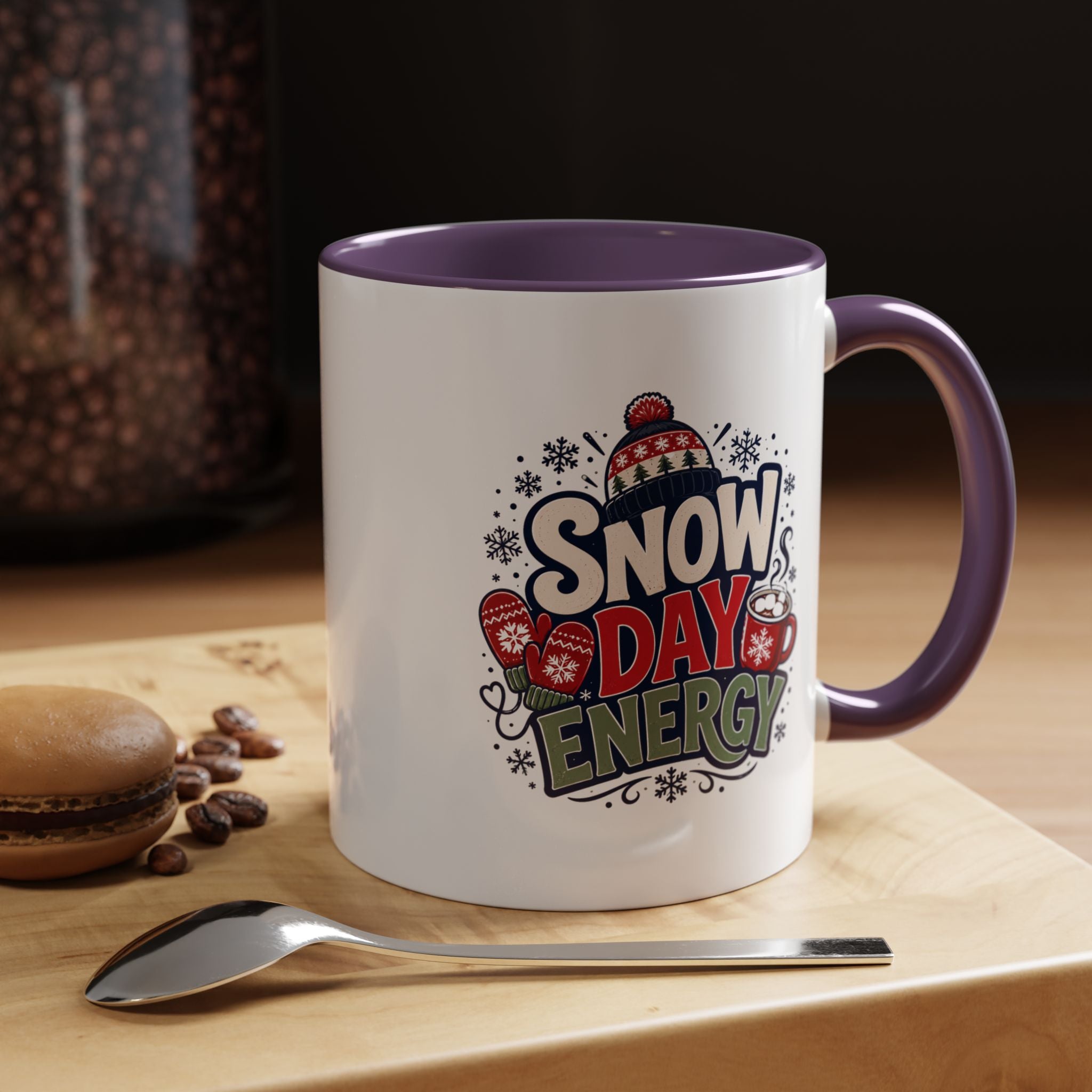 Snow Day Energy Coffee Mug — Winter Hot Cocoa Holiday Drinkware