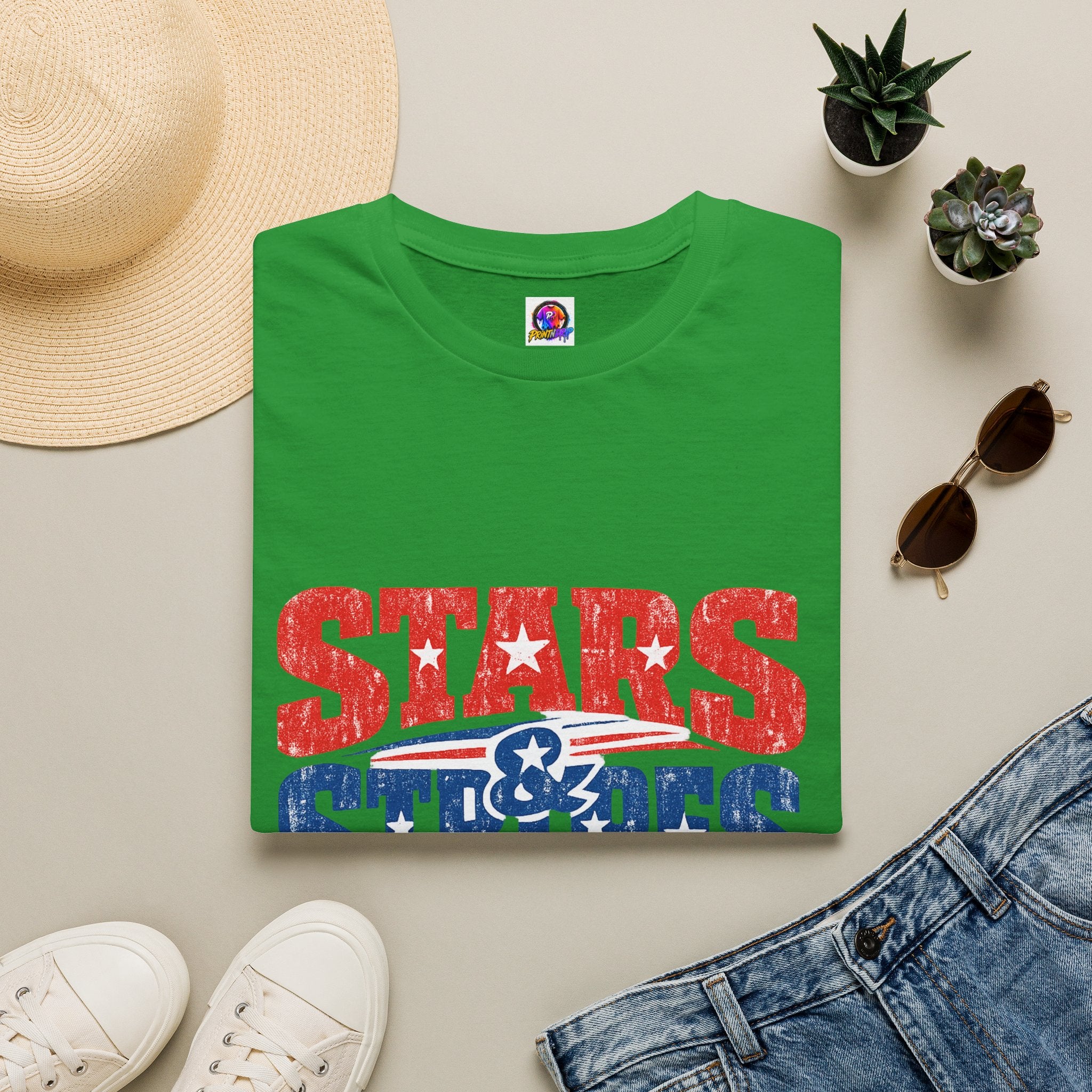 USA Stars & Stripes Forever T-Shirt — Patriotic Red White Blue Graphic Tee