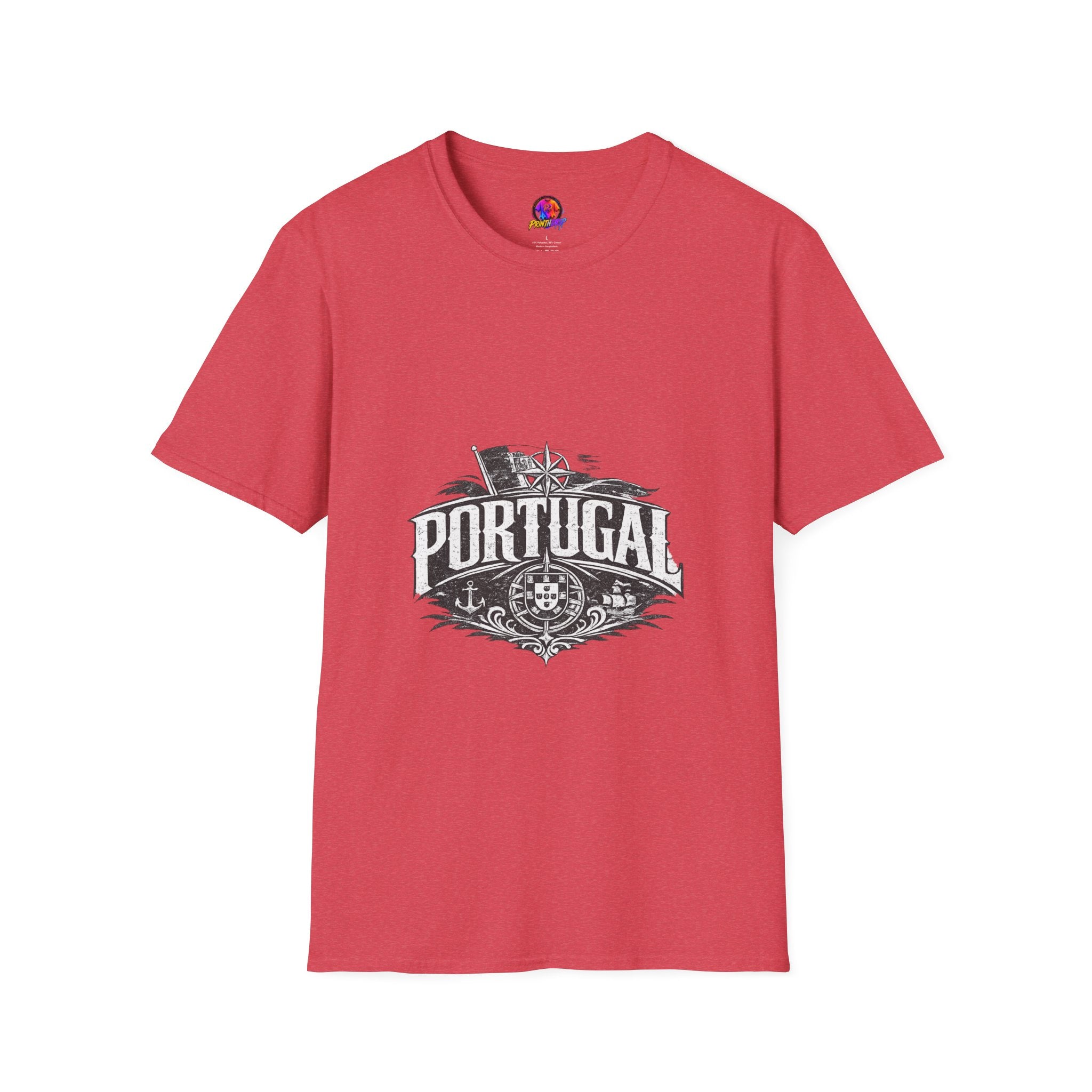 Portugal Vintage Compass T-Shirt — Nautical Travel Souvenir