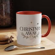 Christmas Away Accent Coffee Mug — Holiday Travel Coffee Cup