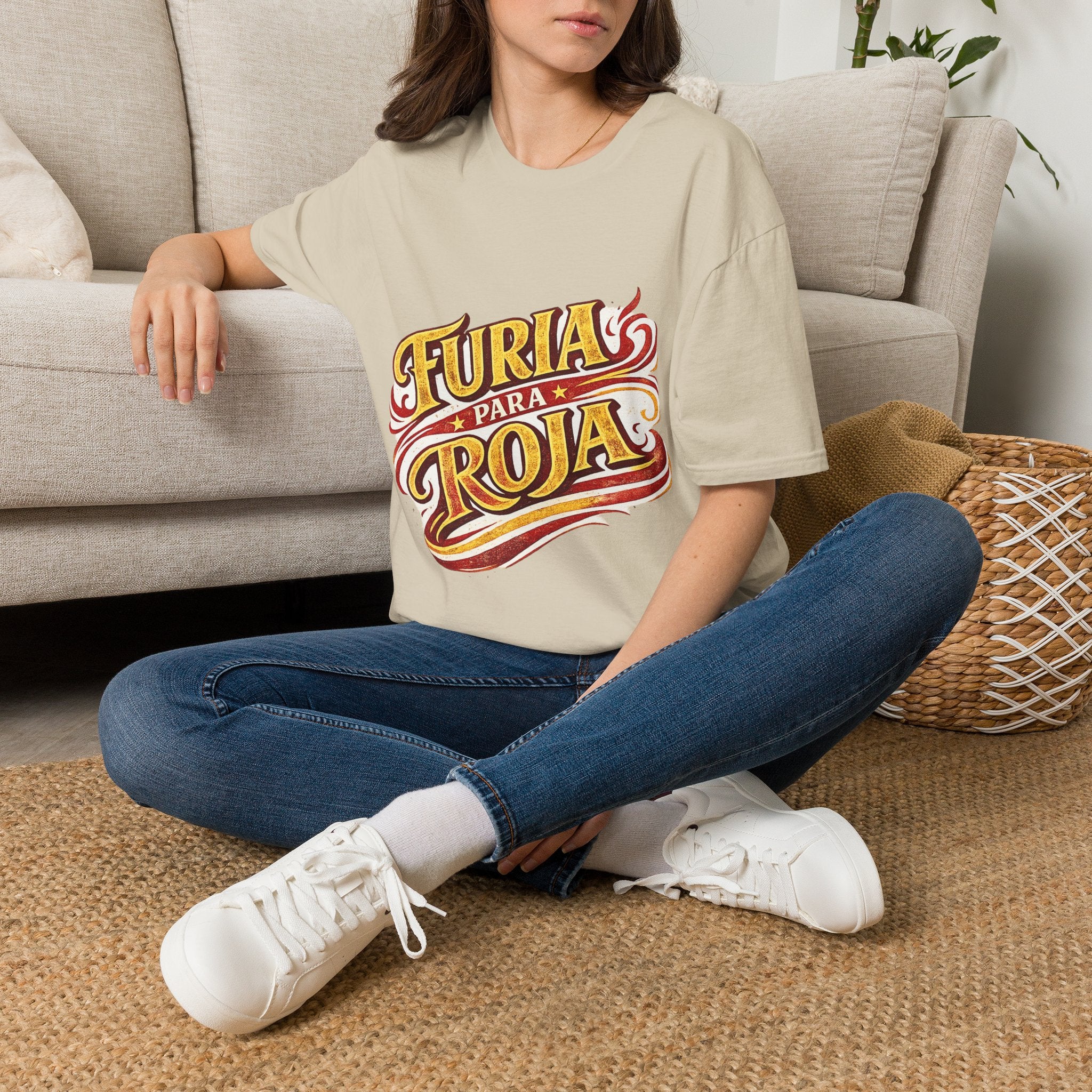 Spain Furia Para Roja T-Shirt — Vintage Flame Spanish Pride Soccer Tee