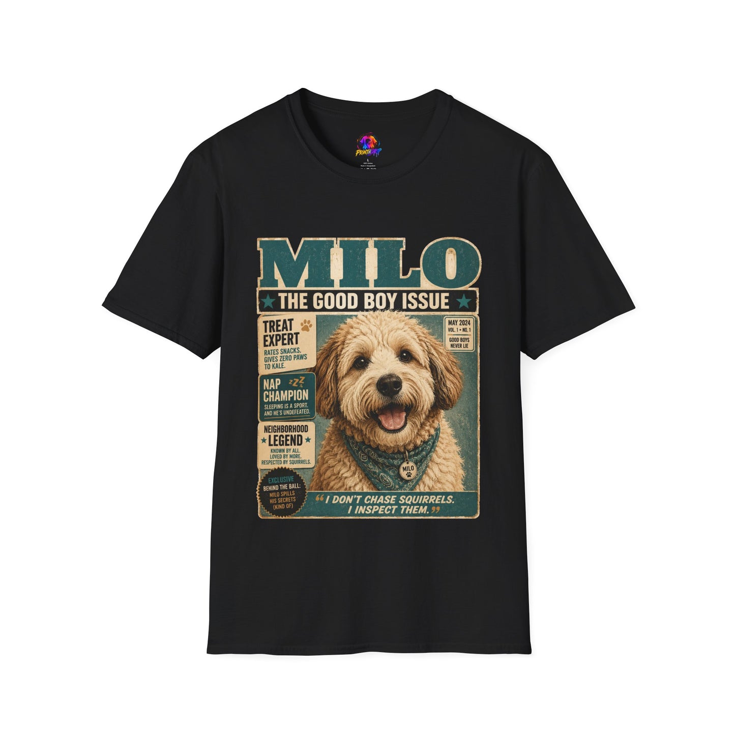 Milo 'The Good Boy Issue' Dog Magazine T-Shirt