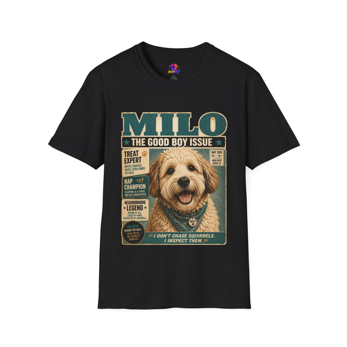 Milo 'The Good Boy Issue' Dog Magazine T-Shirt